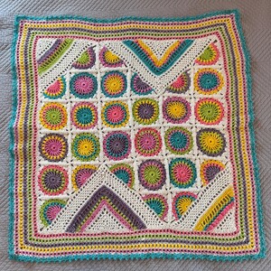 Crocheted Blanket Wildflower pattern afghan Handmade Lap Blanket Baby Blanket Child Blanket