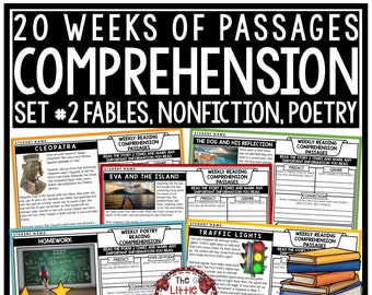 Poetry | Nonfiction Reading Comprehension Passages | Worksheets | Tutoring Printables | Homeschool Printables | Fables Reading
