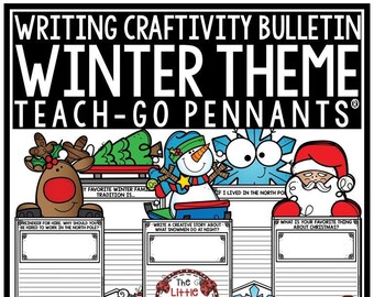 Winter Writing Prompts Bulletin Board | Christmas Writing Bulletin Board | Christmas Writing Prompts | Homeschool Printables
