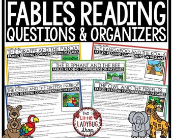 Fables Reading Passages | Fables Stories  |  Teaching Theme Activities | Homeschool Printables | Reading Worksheets 3rd Grade 4th Grade