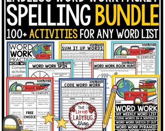 Esercizi di ortografia per la seconda, terza e quarta elementare. Attività di pratica ortografica per qualsiasi elenco di parole. Schede di scelta per esercizi di ortografia. Fogli di lavoro.