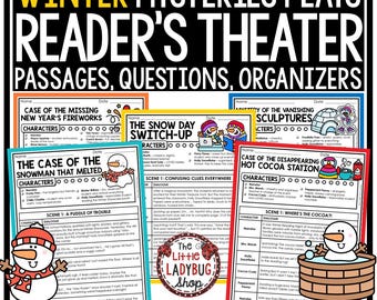 Spettacoli teatrali per lettori di gialli invernali / Sceneggiature teatrali per lettori di Capodanno invernali / Attività di lettura di gennaio per la terza, quarta e quinta elementare