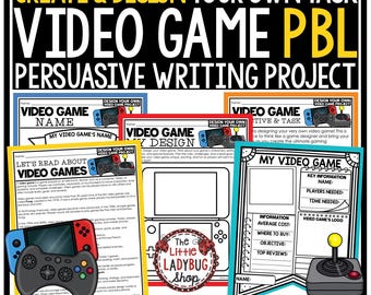 Real World PBL Create Design a Video Game Fun End of Year Project Based Learning 3rd 4th Grade