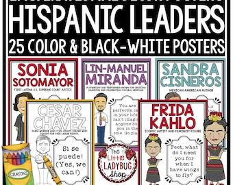 Bacheca stampabile con citazioni del mese dell'eredità ispanica / Pagine da colorare per il mese dell'eredità ispanica / Poster sulla storia latina ispanica