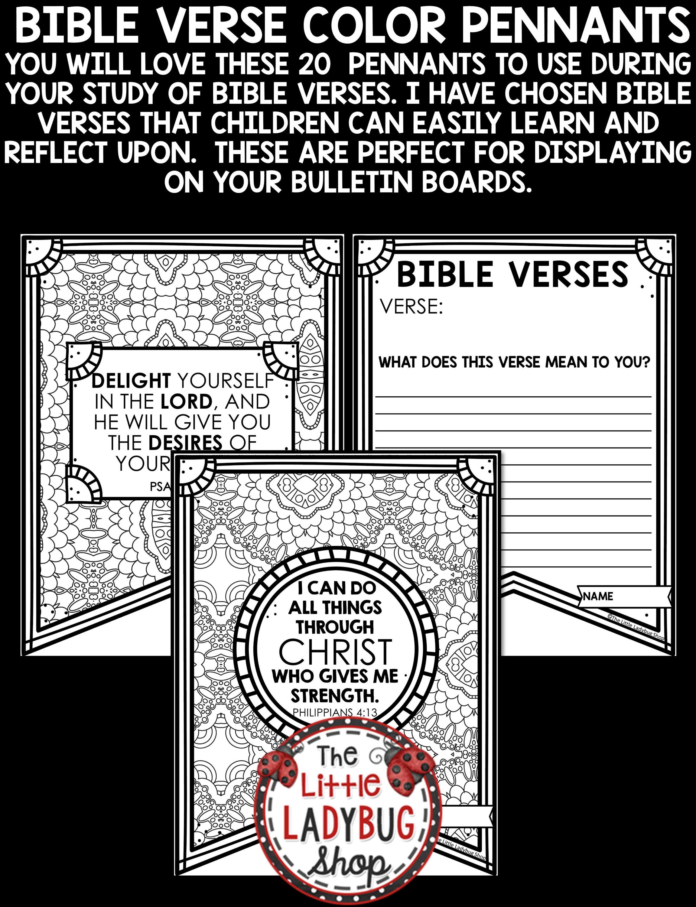 Kids Bible Coloring Worksheets | Homeschool Bible Verse Study Journal ...
