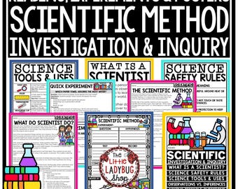 Poster e schede di lavoro sul metodo scientifico / Science Inquiry, classi 3-4 (download digitale)