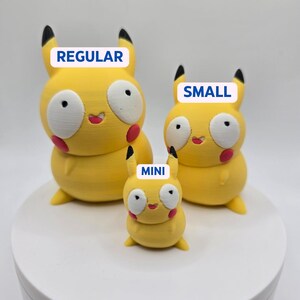 Get Your Derpy Pikachu! 3D Printed Figure, 3 Sizes (mini, Small, Regular) - Unique Pokemon ...