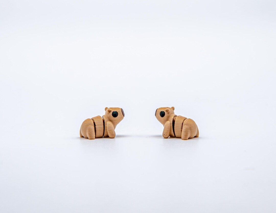 Small Capy Capybara Pocket Pal Mini 3D Printed Animal | Cute Tiny Capybara Toy ...