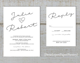 Cursive Invitation Etsy