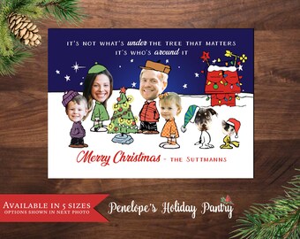 Unique Personalized Family Greeting Card Holiday Greetings Instant Printable Family Christmas Card CUSTOM MOVIE POSTER Family Portrait