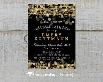 grad invitations etsy