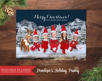 Unique Personalized Family Greeting Card Holiday Greetings Instant Printable Family Christmas Card CUSTOM MOVIE POSTER Family Portrait