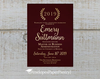 college graduation announcement etsy
