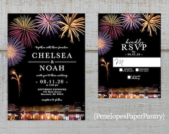 4th of july wedding invitations etsy