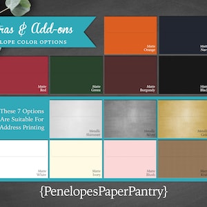 Colored Envelopes, Red Envelope, Burgundy Envelope, Green Envelope, Pastel Pink Envelope, Ivory, Kraft Envelope A7, A2