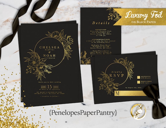 Gold Invention Card Invitation Card Luxury Gold Template Design Vector Image, 54% OFF