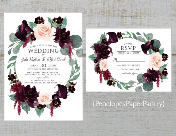 Elegant Floral Fall Wedding Etsy