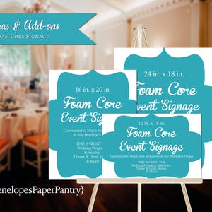 Personalized Foam Core Signs Custom Text Made To Match Printed Multiple Sizes Welcome Reception Decor Seating Chart Ceremony Photo Collage