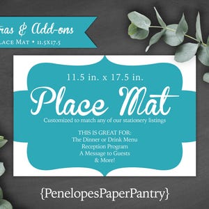 Personalized Printed Paper Place Mats Custom Table Setting Party Decor Made To Match Coloring Pages Photo Collage Die Cut Shapes Disposable