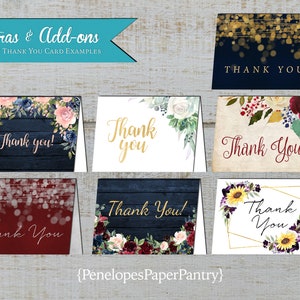 Custom Thank You Card,Wedding Thank You,Personalized Thank You,Photo Thank You,Monogram Thank You,Made To Match,Envelope Included,Printed image 2