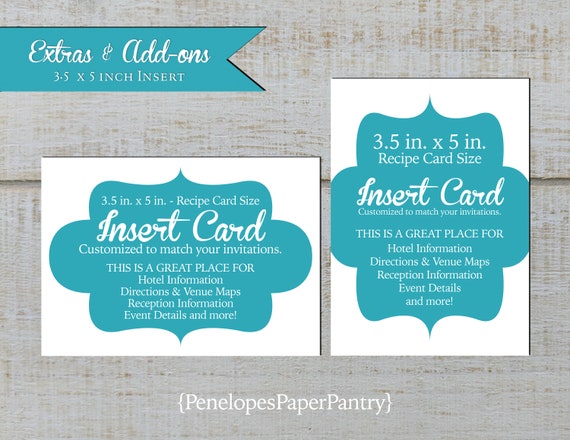 custom accommodation card enclosure cards 3 5in x 5in recipe card size made to match printed cards front print only matte paper reception card size