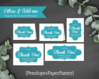 Thank You Note Cards Personalized Printed Made To Match Photo Monogram Multiple Sizes Envelopes Included Reception Decor Folded Flat Custom