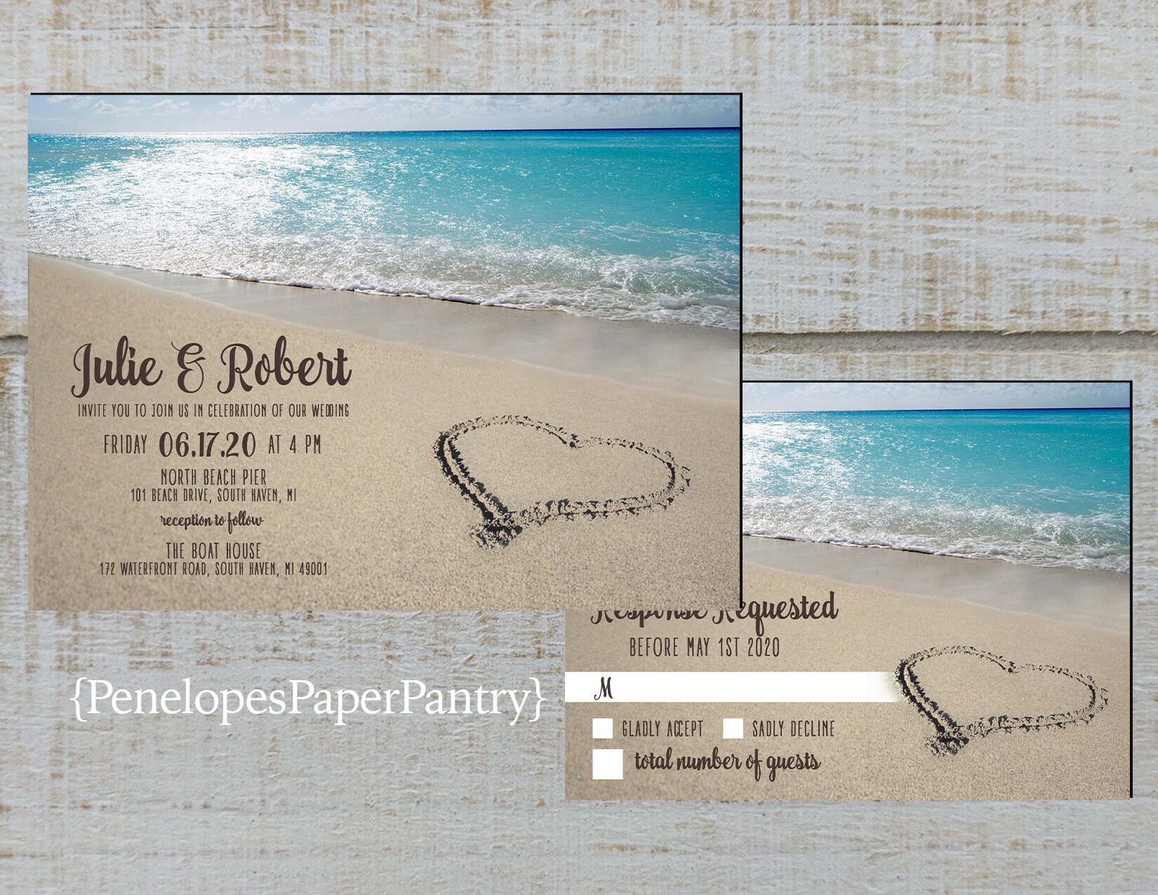Beach Wedding Invitationheart In The Sandsandy Beachocean Etsy Beach Wedding Invitationheart In The Sandsandy Beachocean Etsy