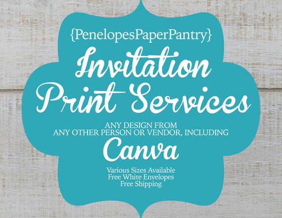 Invitation Printing Service invitation Printing stationery Printing wedding Invitation Printing any File any Vendor birthday Invitation Etsy UK
