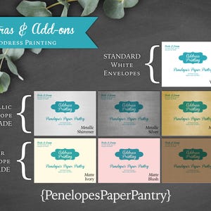 Service d'impression d'adresses d'enveloppes Invitation personnalisée RSVP du destinataire Adresse de l'invité Design international assorti polices personnalisées