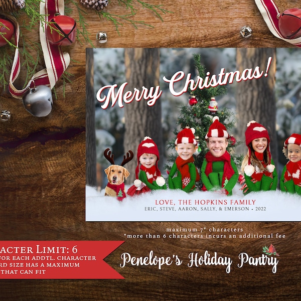 Funny,Personalized,Christmas Family Photo Card,Customized Photo Card,Elf Family,Group Photo Card,Back Print,Envelope Included,Address Labels