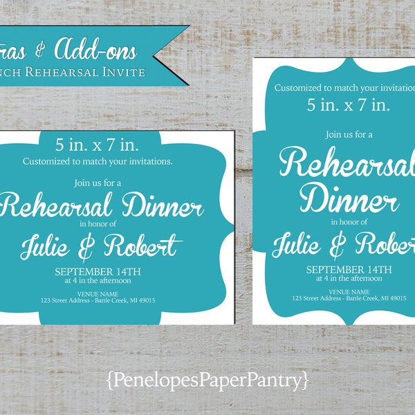 Rehearsal Dinner Invitation,Matches Invitation,Coordinates With Invitation,5x7 Size,Matching Paper,Printed Invitations,White Envelopes