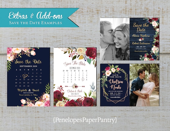 Custom Wedding Save The Date5x7 Sizedesigned To Match Etsy