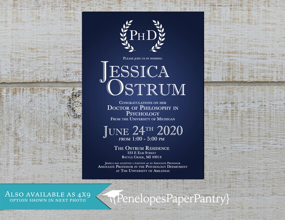 Elegant Phd Graduation Etsy