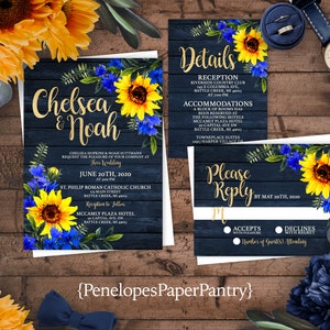 Sunflower Wedding Invitation 