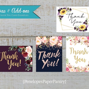 Custom Thank You Card,Wedding Thank You,Personalized Thank You,Photo Thank You,Monogram Thank You,Made To Match,Envelope Included,Printed image 3