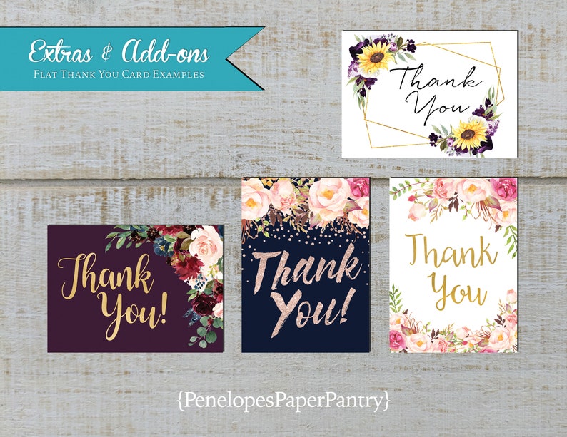 Custom Thank You Card,Wedding Thank You,Personalized Thank You,Photo Thank You,Monogram Thank You,Made To Match,Envelope Included,Printed image 3