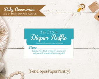 Personalized,Baby Shower Game,Diaper Raffle,Diaper Raffle Ticket,Made To Match,Bring Diaper Game,Baby Shower Add On,Custom Printed Tickets