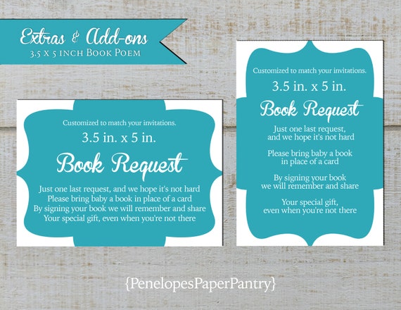 Bring A Book Not A Card Baby Shower Poem