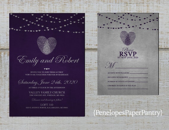Personalised Glitter heart Wedding/evening invitations & envelopes L1 