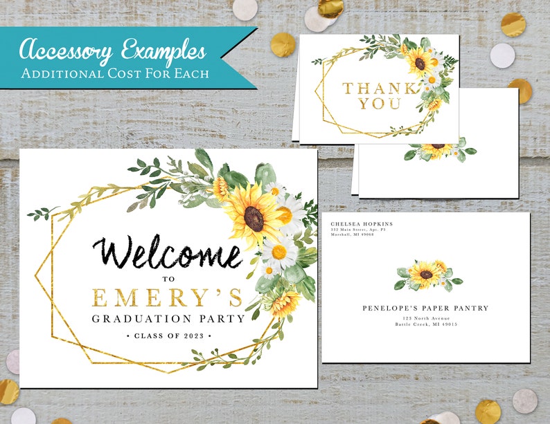 Floral Graduation Invitation,Announcement,Commencement,Class of 2024,Grad Party Invite,High School Grad,College Grad,Shimmery,Personalize image 3