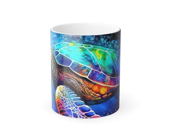 Sea Turtle Color Morphing Mug, 11oz
