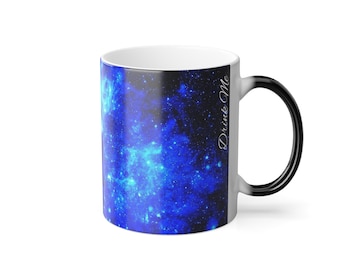 Alice in Wonderland DRINK ME Blue Galactic Potion Color Morphing Mug, 11oz