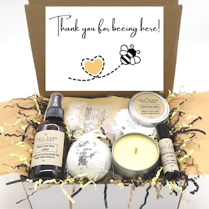 Welcome Gift Box for Guests / Out of Town Guest Gift / Hotel Wedding Box / Thank You for Being Here / Luxury Spa Gift Set