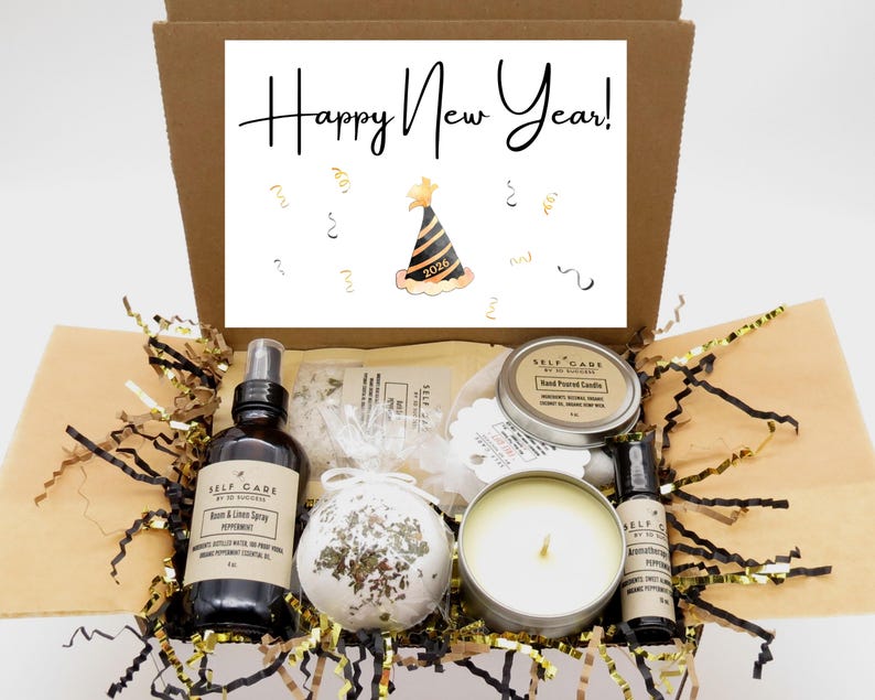 New Year's Eve Spa Gift Box 2026: Organic Self Care Package image 1
