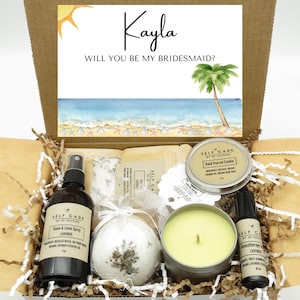 Bridesmaid Proposal Beach Theme / Summer Bridal Shower / Maid of Honor Gift from Bride / Destination Wedding Thank You