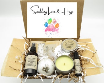 Loss of Dog Sympathy Gift / Sending Love and Hugs Pet Passing Gift Box