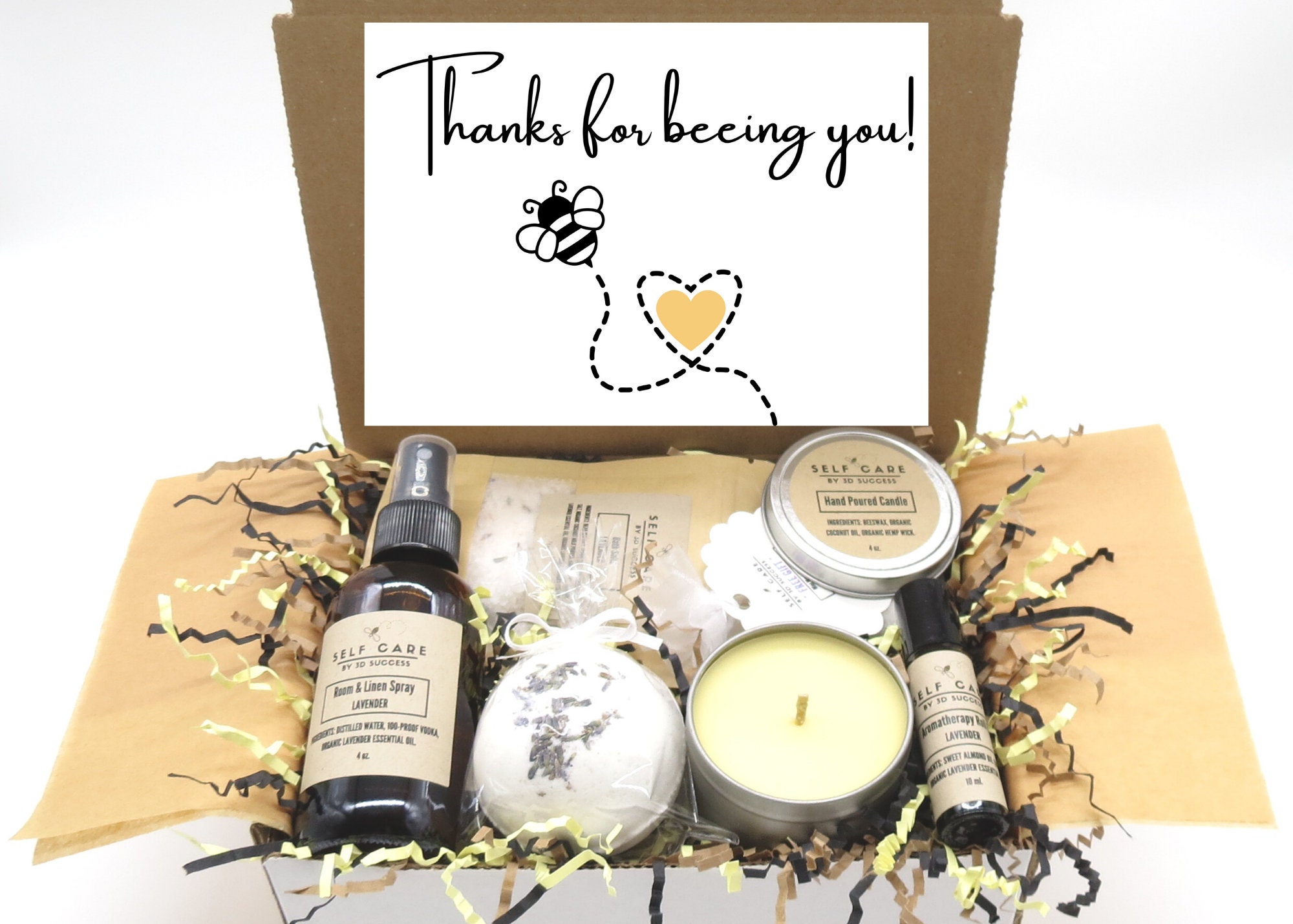 Organic Spa Gift Box, Self Care Gift, Spa Gift Basket, Large Bath