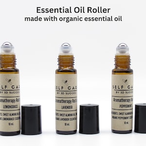 Organic Essential Oil Roller / Aromatherapy Roller Gift / All-Natural Perfume Roll-On / Lavandula Angustifolia