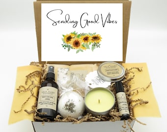 Sunflower Theme Self-Care Gift Set, Sending Good Vibes