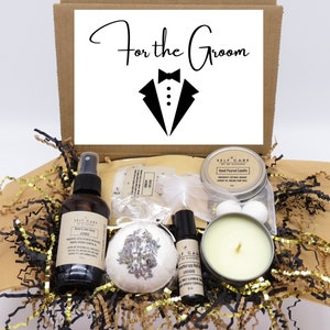 Groom Gift from Bride Box / Husband to Be Gift on Wedding Day / Engagement Gift Box for Him / Spa Gift Box for Man
